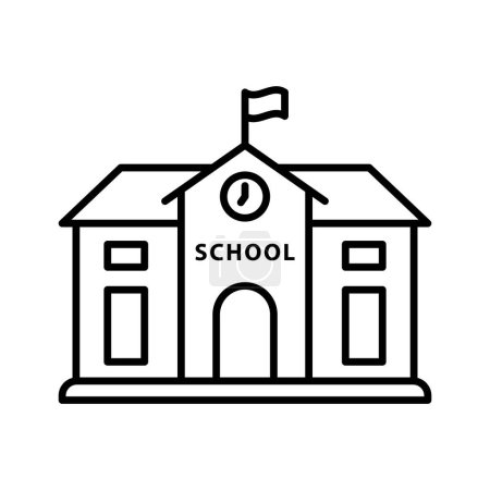 Foto de Icono de edificio escolar diseño de vectores plantillas concepto simple y moderno - Imagen libre de derechos