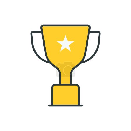 Illustration for Trophy icon vector design templates simple and modern concept - Royalty Free Image