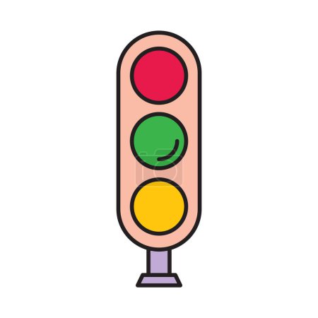 Traffic Light icon design templates simple and modern concept, isolated on white background