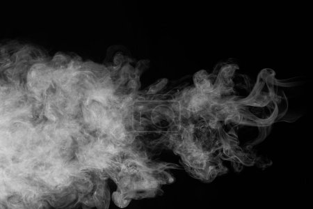 Photo for Abstract smoke isolated on black background - Royalty Free Image