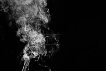 Photo for White smoke texture isolated on black background. smoke effect. - Royalty Free Image