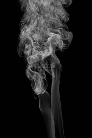 Photo for Smoke on black background, overlay - Royalty Free Image