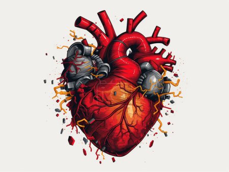 Photo for Vector illustration of a heart - Royalty Free Image
