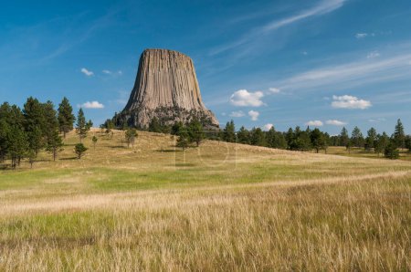Photo for Devils Tower National Monument is sacred to Native Americans and use the name Bear Lodge. Located in North Eastern Wyoming makes this a popular destination for tourist. - Royalty Free Image
