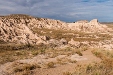 Photo for Badlands Country on Pawnee National Grassland in Northeastern Colorado. A two mile hiking trail winds through the Pawnee Buttes Grassland on the Plains of Weld County. - Royalty Free Image