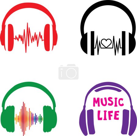 Kopfhörer, Headset, DJ, Musik, Kopfhörer Cliparts, Cut File, Kopfhörer Cricut, Musik Silhouette, Headset Clip Art