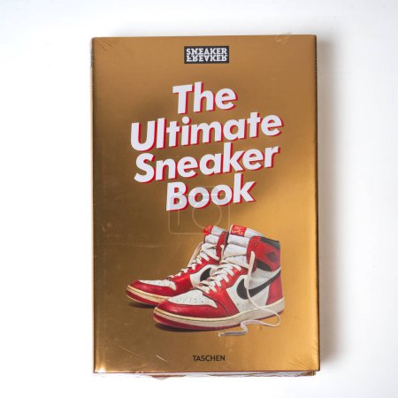 Photo for The ultimate sneaker book. book on the white background. Udine Italy_6 June 2023 - Royalty Free Image