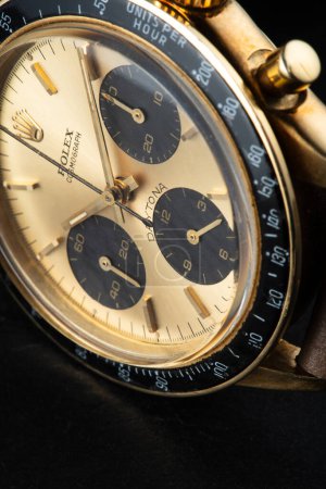 Photo for Milano Italy_ November 9 2023. detail of vintage Rolex Daytona watch with bakelite bezel circa 1970 - Royalty Free Image