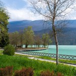 View of Lake Barcis in the province of Pordenone, Friuli Venezia Giulia. Italy