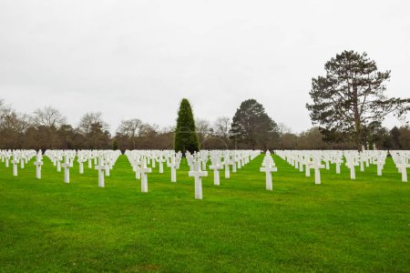 Photo for Cemetery,France, Normandy, Omaha Beach, December 24, 2022. High quality photo - Royalty Free Image
