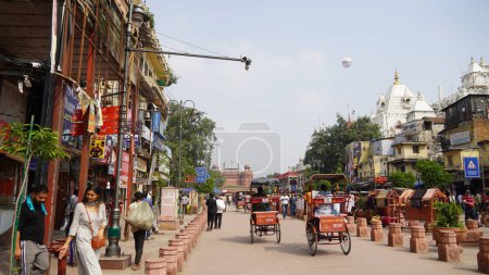 Photo for Red fort road Market on the road - Royalty Free Image