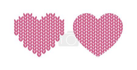 Foto de Corazón de punto rosa tejer Hobby Love Symbol - Imagen libre de derechos