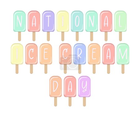 Foto de Día Nacional del Helado Colorido Popsicle - Imagen libre de derechos