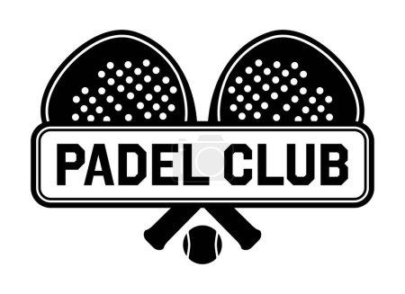 Foto de Insignia del emblema del logotipo del marco del club de padel - Imagen libre de derechos