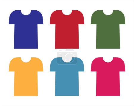 Sets von farbenfrohen T-Shirt-Design