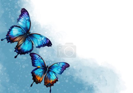 Dekorative Aquarell-Grunge-Schmetterlinge für Ihr Design. Handgezeichnete bunte Schmetterlinge mit Flecken und Farbtropfen.