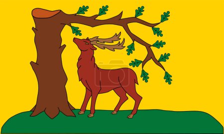 Illustration for Flag of Berkshire or Barkeshire Ceremonial county (England, United Kingdom of Great Britain and Northern Ireland, uk, Berks) - Royalty Free Image