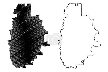 Ilustración de Madera municipality (Free and Sovereign State of Chihuahua, Mexico, United Mexican States) map vector illustration, scribble sketch Madera map - Imagen libre de derechos