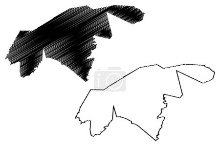 Illustration for Granja municipality (Ceara state, Municipalities of Brazil, Federative Republic of Brazil) map vector illustration, scribble sketch Granja map - Royalty Free Image