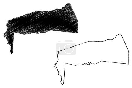 Illustration for Granjeiro municipality (Ceara state, Municipalities of Brazil, Federative Republic of Brazil) map vector illustration, scribble sketch Granjeiro map - Royalty Free Image