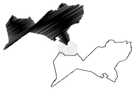 Illustration for Guaraciaba do Norte municipality (Ceara state, Municipalities of Brazil, Federative Republic of Brazil) map vector illustration, scribble sketch Guaraciaba do Norte map - Royalty Free Image