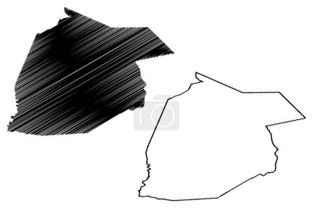 Illustration for Reriutaba municipality (Ceara state, Municipalities of Brazil, Federative Republic of Brazil) map vector illustration, scribble sketch Reriutaba map - Royalty Free Image