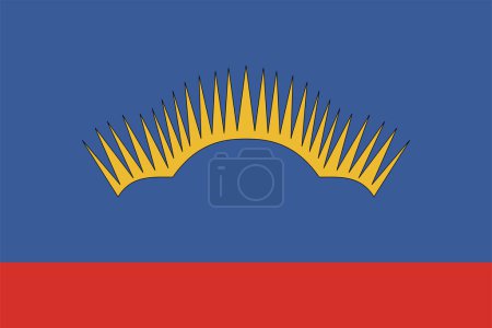 Ilustración de Bandera del óblast de Murmansk (Federación de Rusia, Rusia) - Imagen libre de derechos