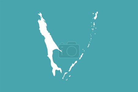 Illustration for Flag of Sakhalin Oblast (Russian Federation, Russia) Sakhalin and Kuril Islands - Royalty Free Image
