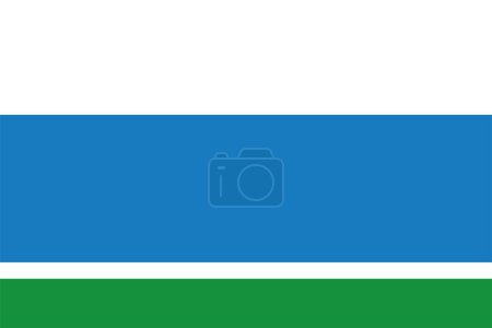 Illustration for Flag of Sverdlovsk Oblast (Russian Federation, Russia) - Royalty Free Image
