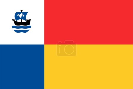 Bandera de Almere city and Municipality (Flevoland province, Kingdom of the Netherlands, Holland) 