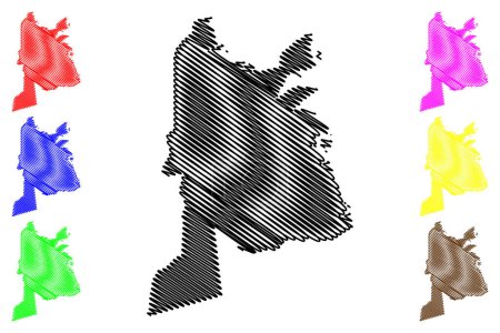 Illustration for Gloria municipality (Bahia state, Municipalities of Brazil, Federative Republic of Brazil) map vector illustration, scribble sketch map - Royalty Free Image