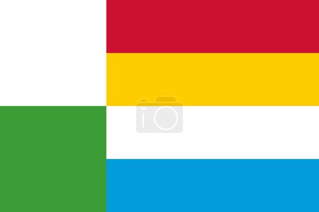 Illustration for Flag of Oss Municipality (North Brabant or Noord-Brabant province, Kingdom of the Netherlands, Holland) - Royalty Free Image