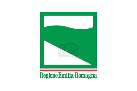 Téléchargez les illustrations : Drapeau de Émilie-Romagne (Régions d'Italie, République italienne) Émilie-Romagne - en licence libre de droit
