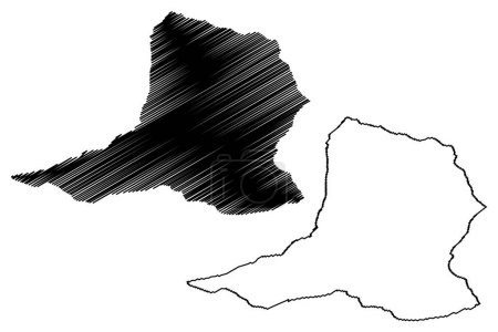 Ilustración de Gersau District (Suiza, Confederación Suiza, Canton of Schwyz) mapa vector ilustración, garabato boceto Bezirk Gersau mapa - Imagen libre de derechos