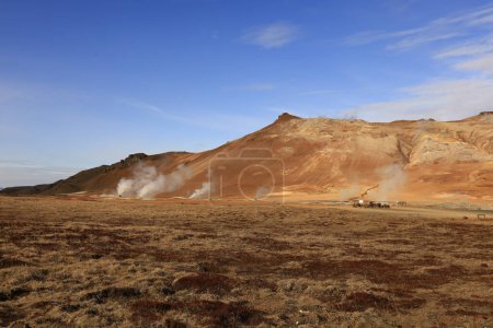 Photo for Namafjall is a small mountain in Iceland located in the north of the country, east of Myvatn and southwest of the Krafla caldera - Royalty Free Image