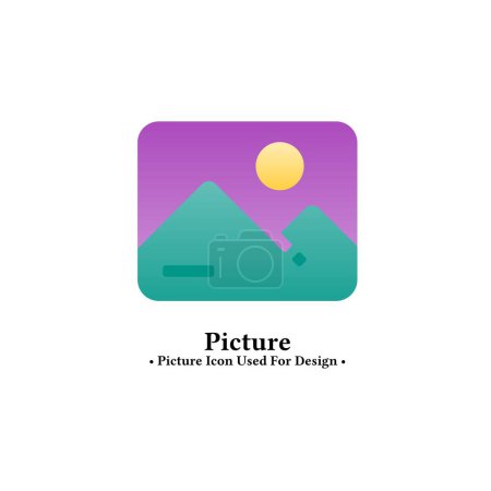 Photo for Image vector icon in modern style isolated on white background. image symbol for web and mobile design. gradient colored style. - Royalty Free Image