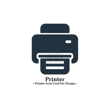 Photo for Printer icon in trendy flat style isolated on white background. printer concept icon illustration for web and mobile design. - Royalty Free Image