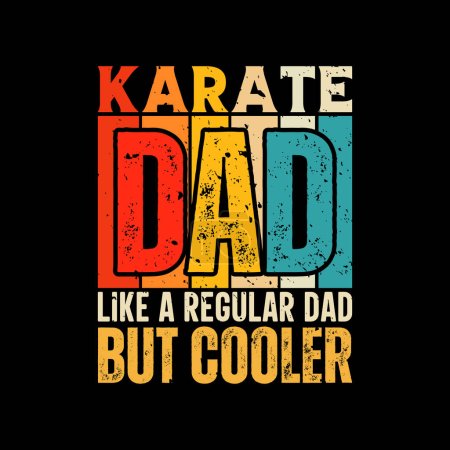 Ilustración de Karate papá divertido padres día camiseta diseño - Imagen libre de derechos