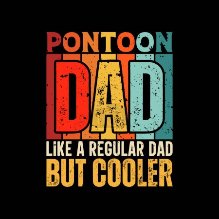 Ilustración de Pontón papá divertido padres día camiseta diseño - Imagen libre de derechos
