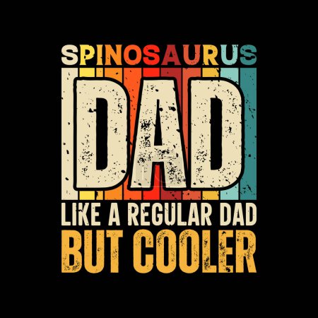 Ilustración de Spinosaurus papá divertido padre día camiseta diseño - Imagen libre de derechos