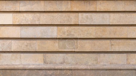 Foto de Dolomite stone wall. Rustication. Architectural detail - Imagen libre de derechos