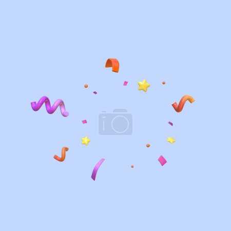 Photo for 3d cute party confetti popper set - Royalty Free Image