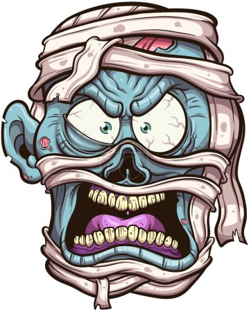 Illustration for Mummy Face. Vector illustration with simple gradients. - Royalty Free Image