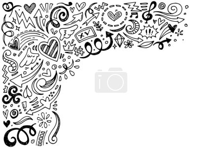 Illustration for Creative doodle art hand drawn illustration design. - Royalty Free Image