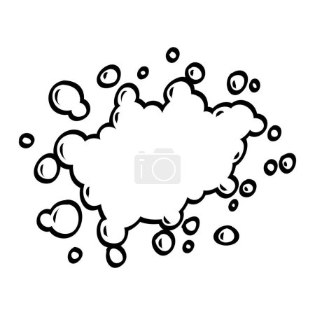Vektor isolierte Doodle-Seifenblase Karikatur, handgezeichnet
