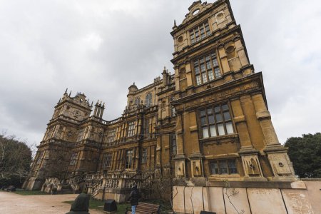 Photo for Low angle shot of Wollaton Hall museum on a cloudy day, Nottingham, UK. High quality photo - Royalty Free Image