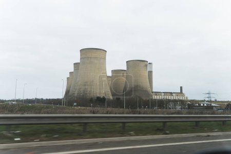 Photo for View of an electric plant in Birmingham from a car, power and energy system. High quality photo - Royalty Free Image