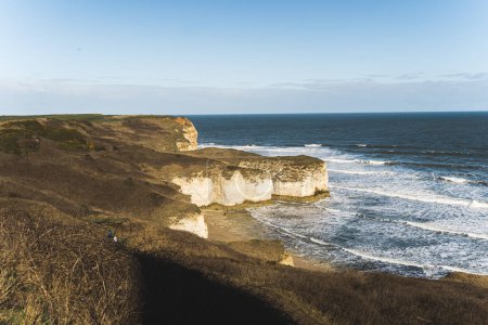 Photo for View of the high chalk cliffs and the North Sea at Flamborough Head. High quality photo - Royalty Free Image