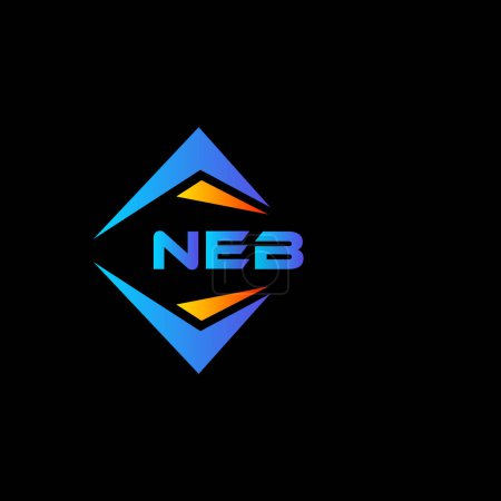 Illustration for NEB abstract technology logo design on Black background. NEB creative initials letter logo concept. - Royalty Free Image
