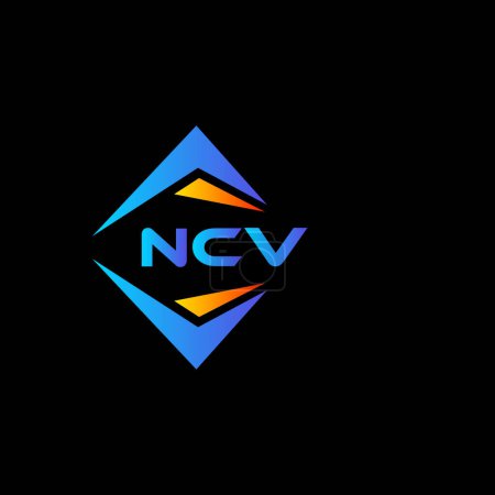 Ilustración de Diseño del logotipo de la tecnología abstracta NCV sobre fondo negro. NCV iniciales creativas letra logo concepto. - Imagen libre de derechos